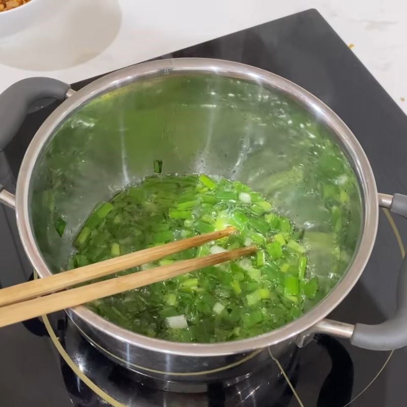 Bước 3 Làm mỡ hành thơm lừng sò lông nướng mỡ hành bằng nồi chiên không dầu