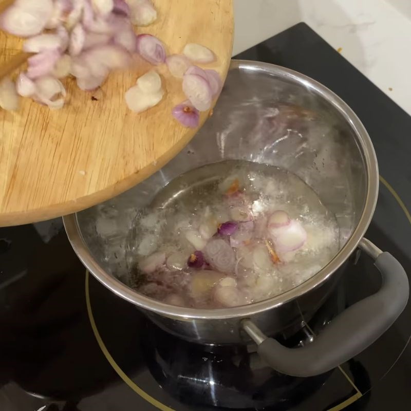 Bước 3 Làm mỡ hành thơm lừng sò lông nướng mỡ hành bằng nồi chiên không dầu