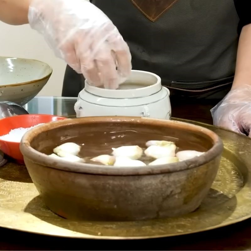 Bước 4 Muối nén dưa hành muối dưa hành miền bắc