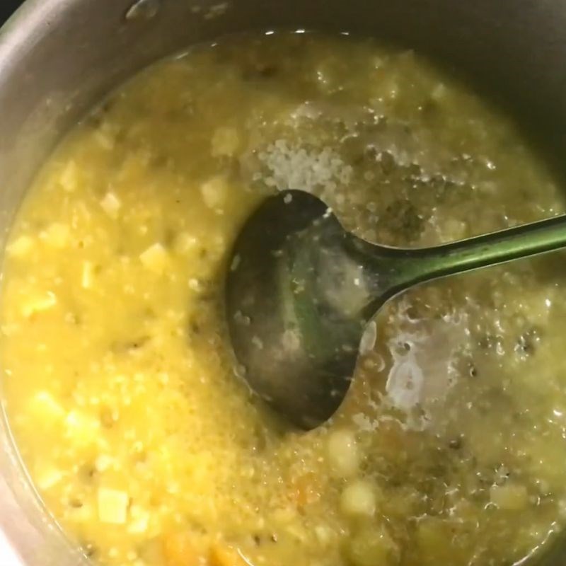 Bước 3 Nấu cháo kê đậu xanh Cháo kê đậu xanh