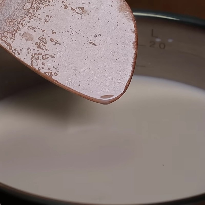 Bước 4 Nấu hỗn hợp whipping cream Chè khúc bạch bằng whipping cream