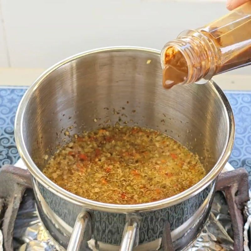 Bước 2 Nấu nước chấm mắm nêm Bắp bò cuốn bánh tráng