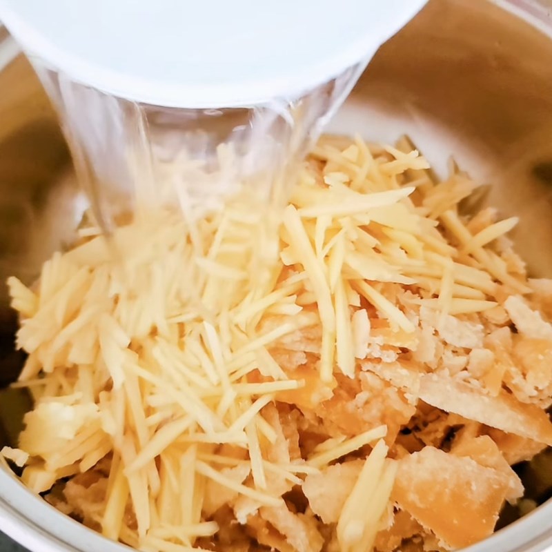 Bước 5 Nấu nước đường gừng thơm lừng Tàu hũ Singapore lá dứa