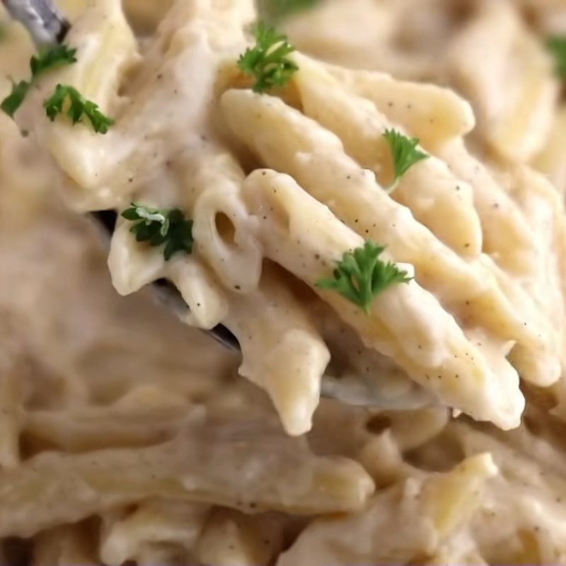 Bước 4 Thành phẩm Nui sốt kem bằng sữa tươi