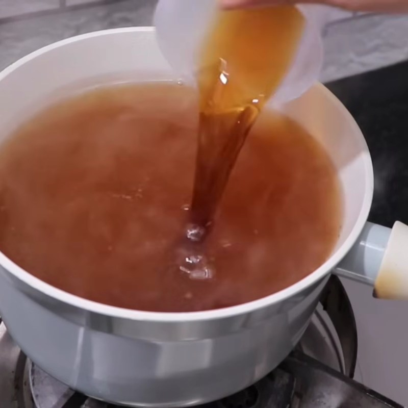 Bước 3 Nấu nước chấm chua ngọt Bột làm bánh cuốn