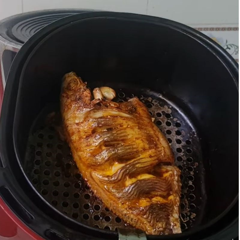 Bước 6 Nướng cá lần cuối cho vàng đều cá diêu hồng nướng nồi chiên không dầu