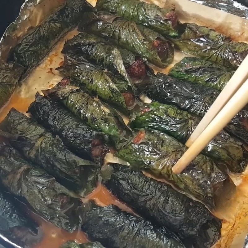 Bước 5 Nướng chả bằng nồi chiên không dầu Chả bò lá lốt