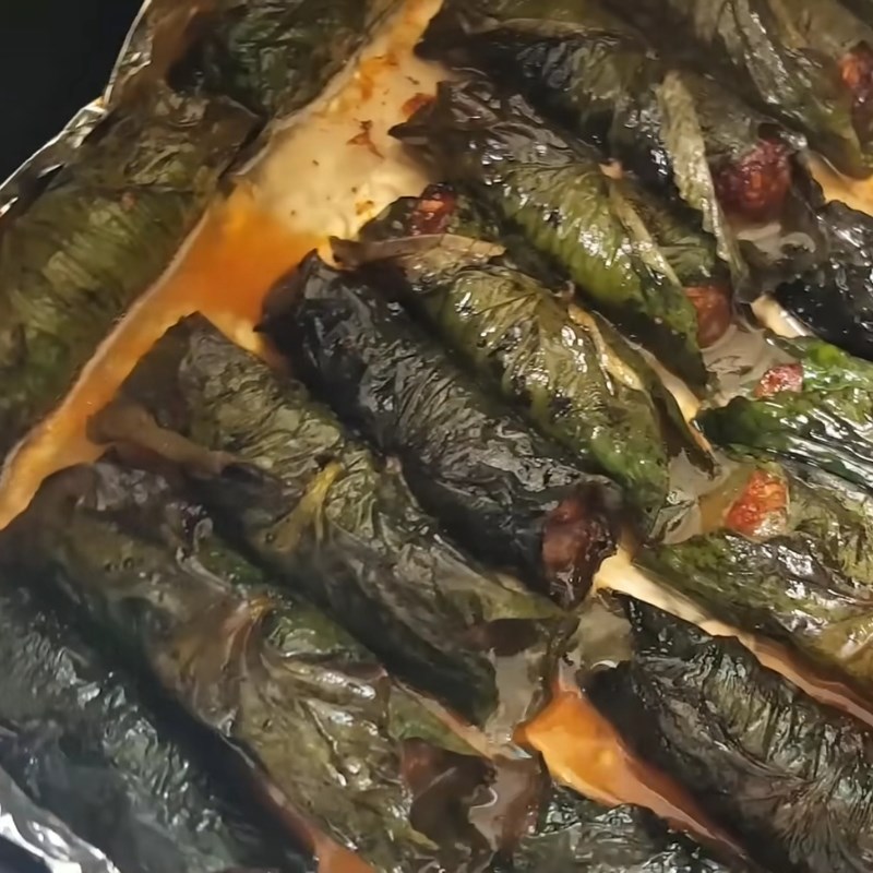 Bước 5 Nướng chả bằng nồi chiên không dầu Chả bò lá lốt