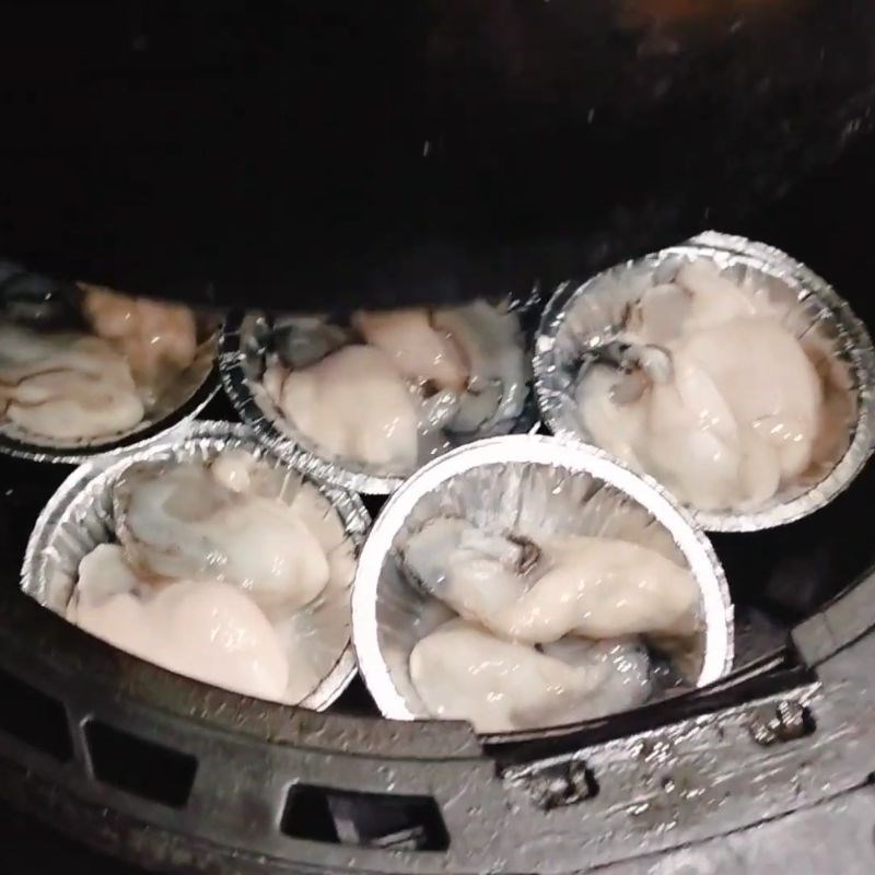 Bước 3 Nướng sơ ruột hàu bằng nồi chiên không dầu ruột hàu nướng mỡ hành bằng nồi chiên không dầu