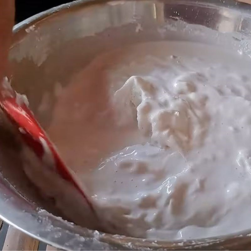 Bước 1 Pha bột bánh tráng nước dừa Bánh tráng nước dừa