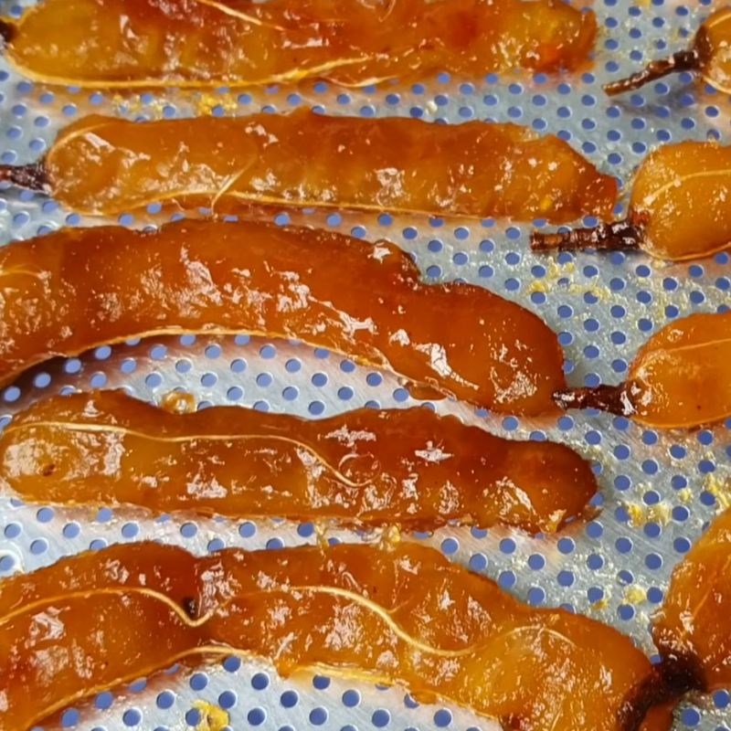 Bước 4 Phơi khô mứt me Mứt me ngào đường