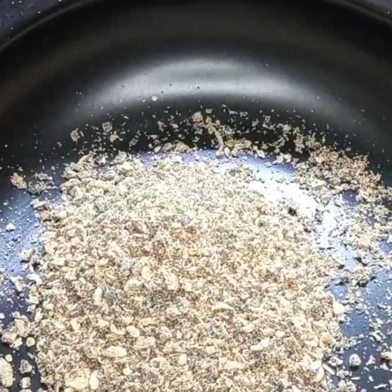 Bước 5 Rang sơ hạt nêm Hạt nêm chay từ nấm đông cô