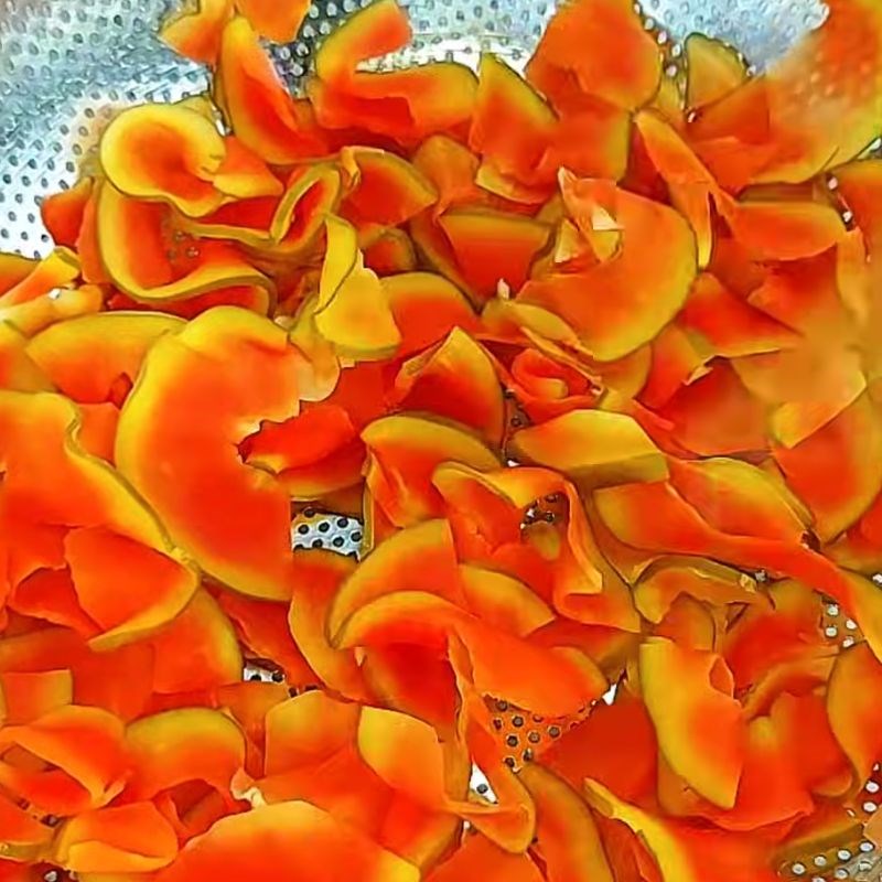 Bước 3 Rửa sạch và phơi khô đu đủ Mắm đu đủ chay