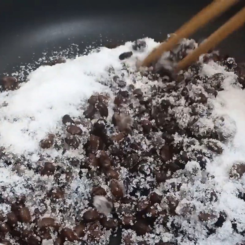 Bước 3 Sên nhân đậu đen bùi béo Bánh rán ngọt bằng bột nếp