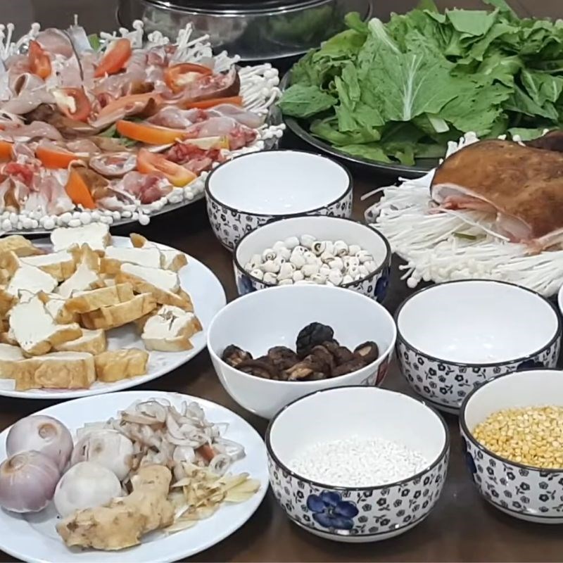 Bước 1 Sơ chế nguyên liệu nấu lẩu thỏ lẩu thỏ