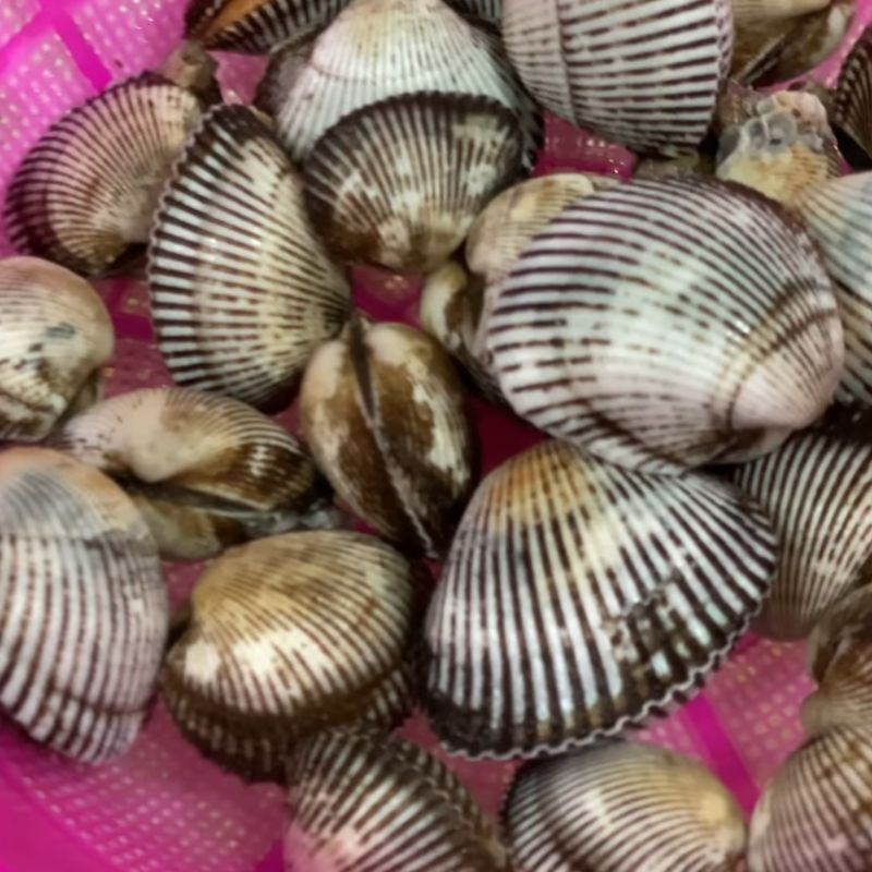 Bước 1 Sơ chế sò lông sò lông nướng mỡ hành bằng nồi chiên không dầu