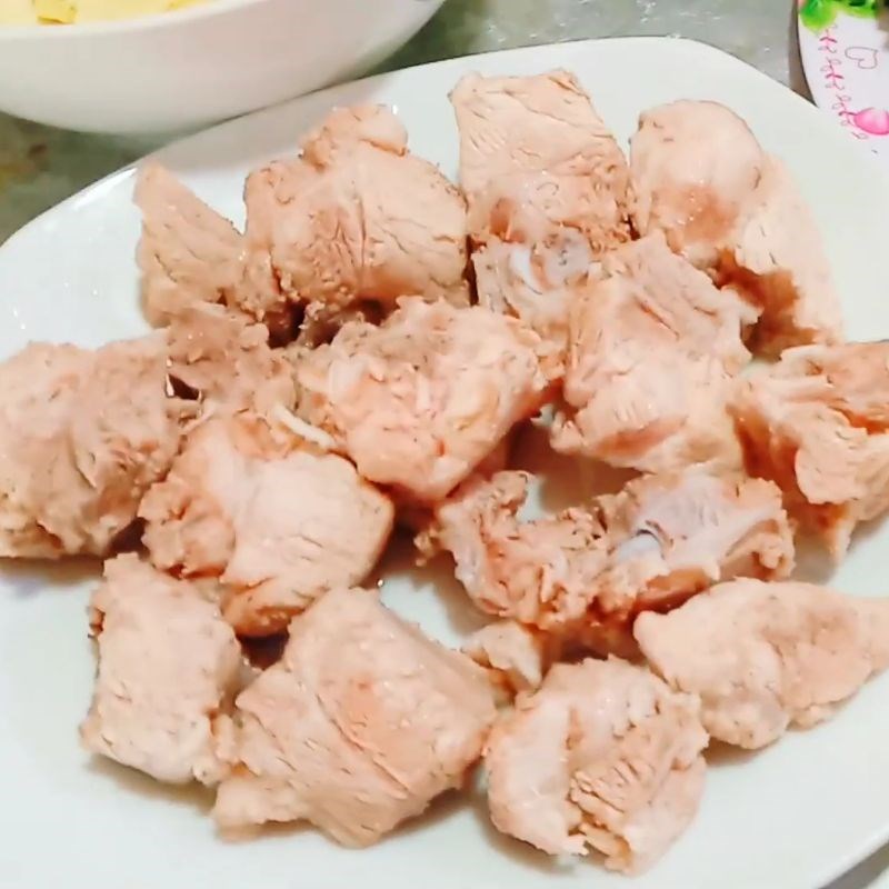 Bước 1 Sơ chế sườn heo và măng tươi canh măng sườn