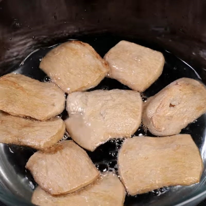 Bước 1 Sơ chế sườn non chay sườn non chay rim nước tương