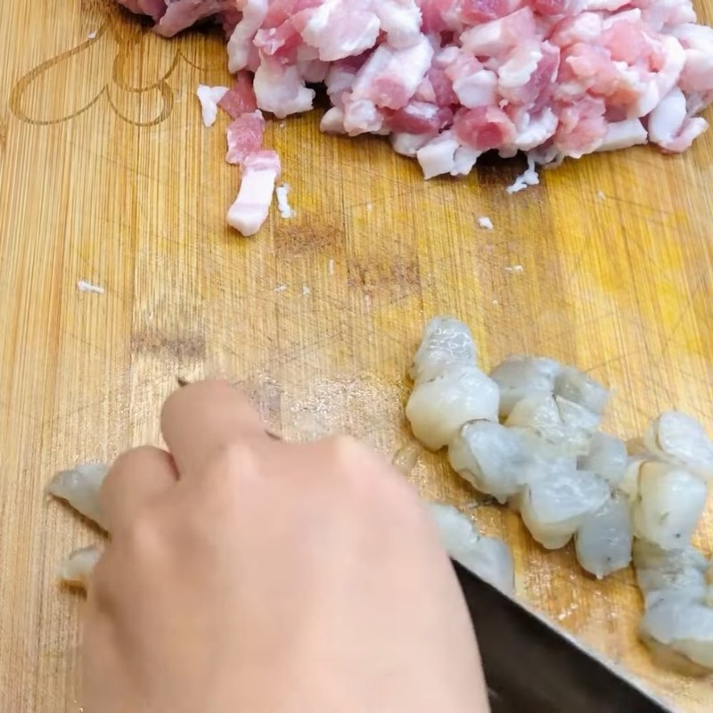 Bước 2 Sơ chế thịt và tôm Bánh bèo Nghệ An