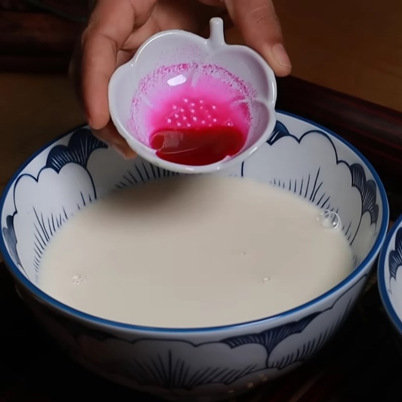 Bước 7 Tạo màu và hương vị tự nhiên Chè khúc bạch bằng whipping cream