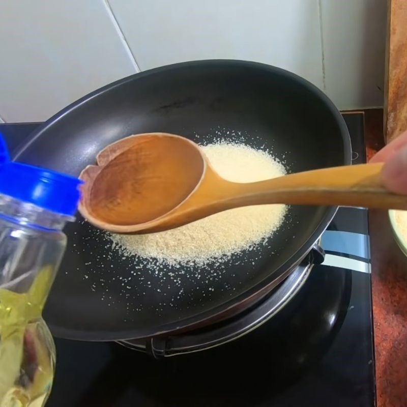 Bước 2 Thắng nước màu đường cánh gián nước sốt kho cá