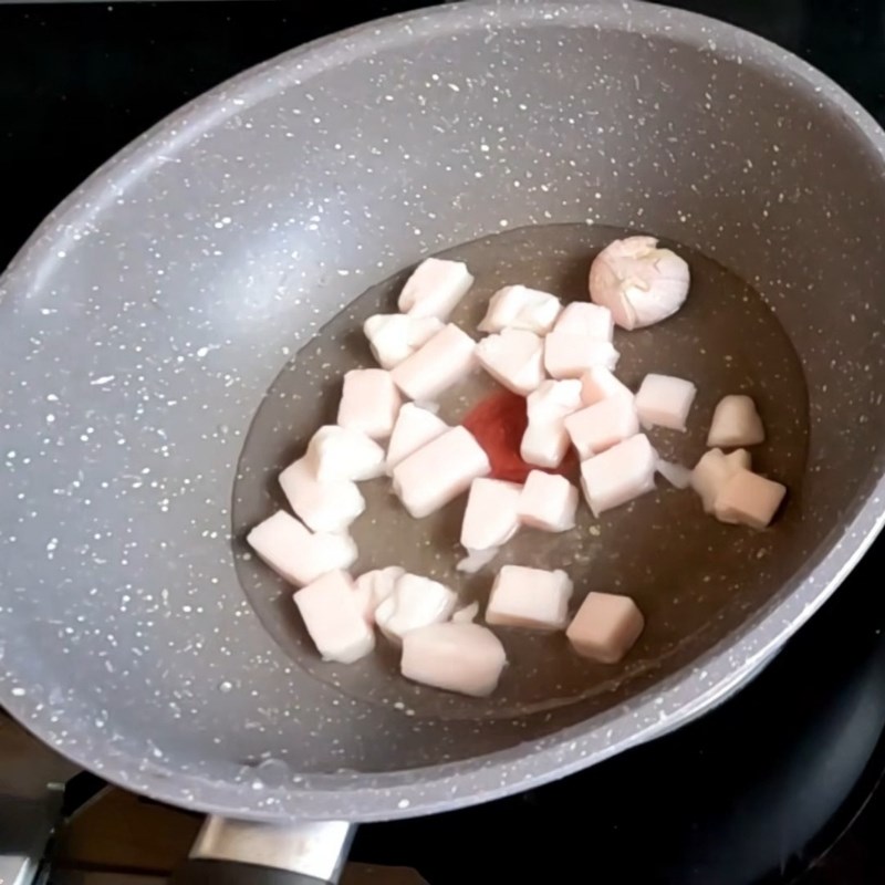 Bước 5 Thắng tóp mỡ Nước lèo bánh canh