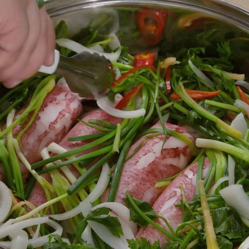 Bước 5 Thành phẩm mực hấp gừng