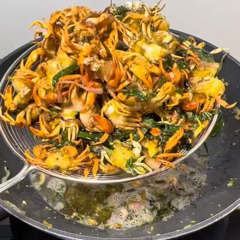 Bước 6 Thành phẩm cua rang lá lốt