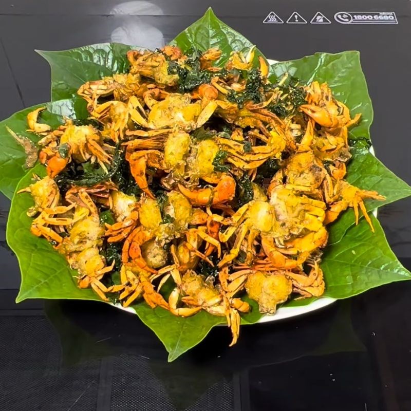 Bước 6 Thành phẩm cua rang lá lốt