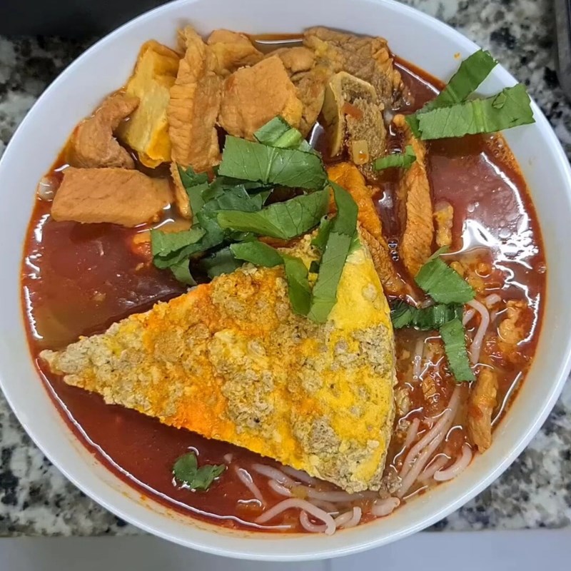 Bước 6 Thành phẩm Chả cua bún riêu