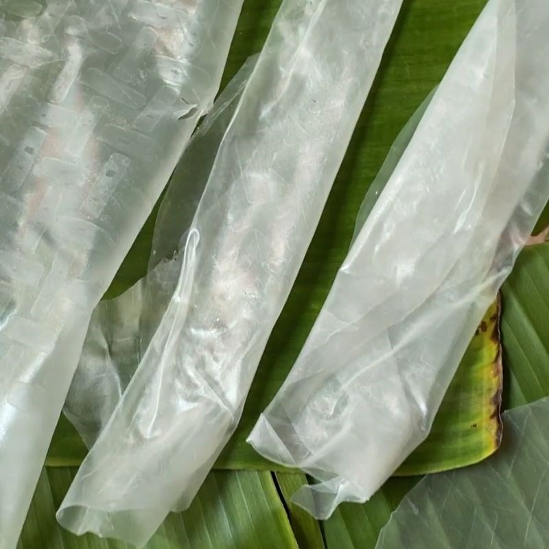 Bước 4 Thành phẩm Bánh tráng lá chuối