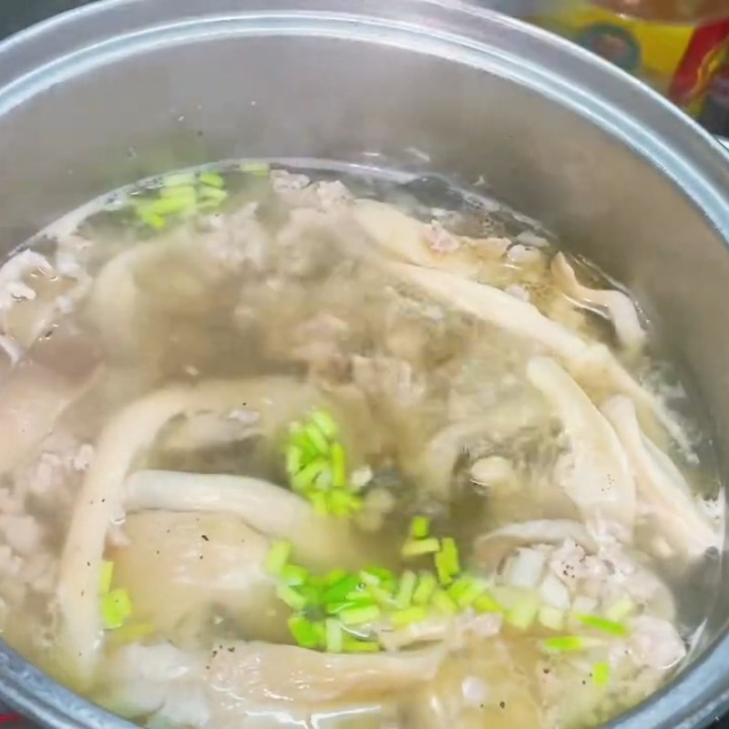 Bước 4 Thành phẩm Canh nấm bào ngư thịt băm