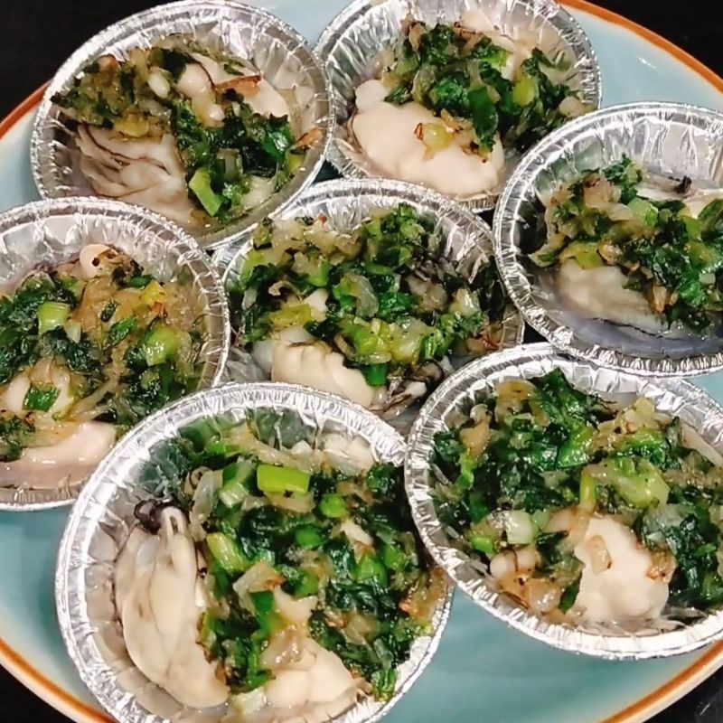 Bước 5 Thành phẩm ruột hàu nướng mỡ hành bằng nồi chiên không dầu