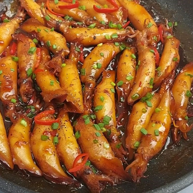 Bước 4 Thành phẩm Mực rim mặn ngọt