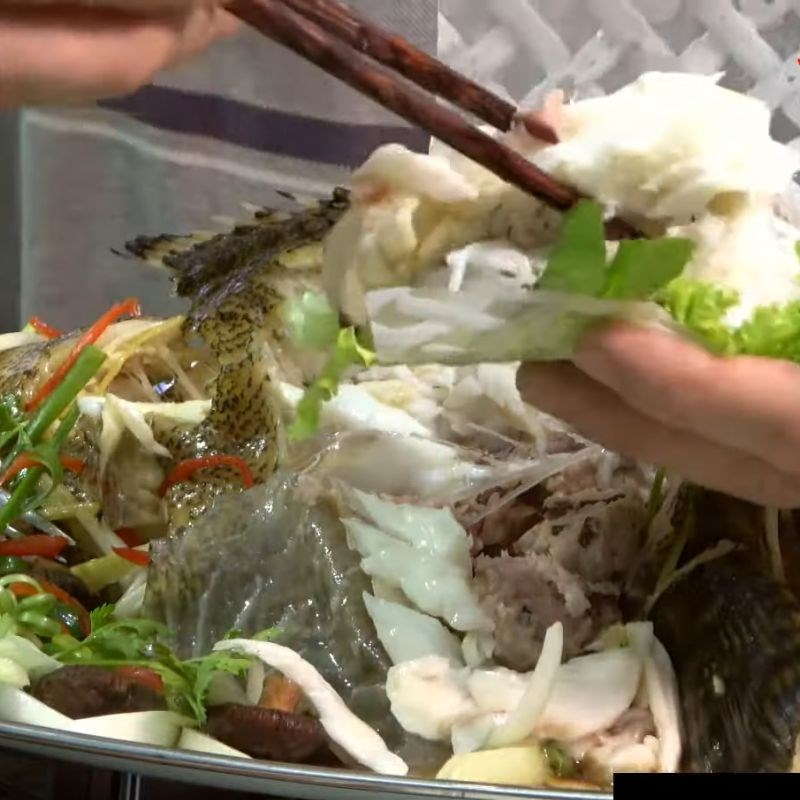 Bước 6 Thành phẩm cá bống mú hấp hồng kông