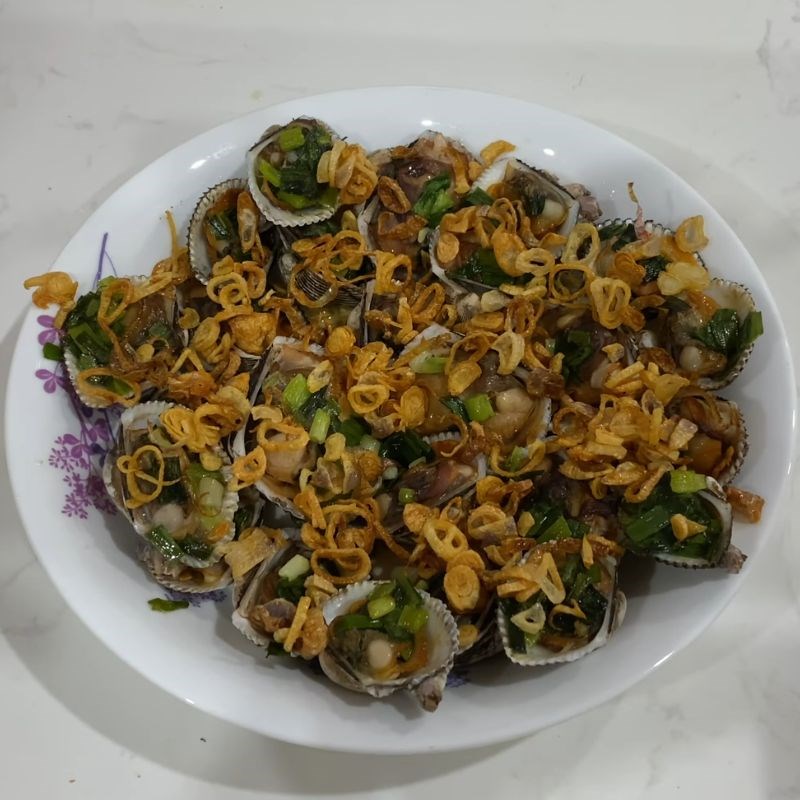 Bước 5 Thành phẩm sò lông nướng mỡ hành bằng nồi chiên không dầu