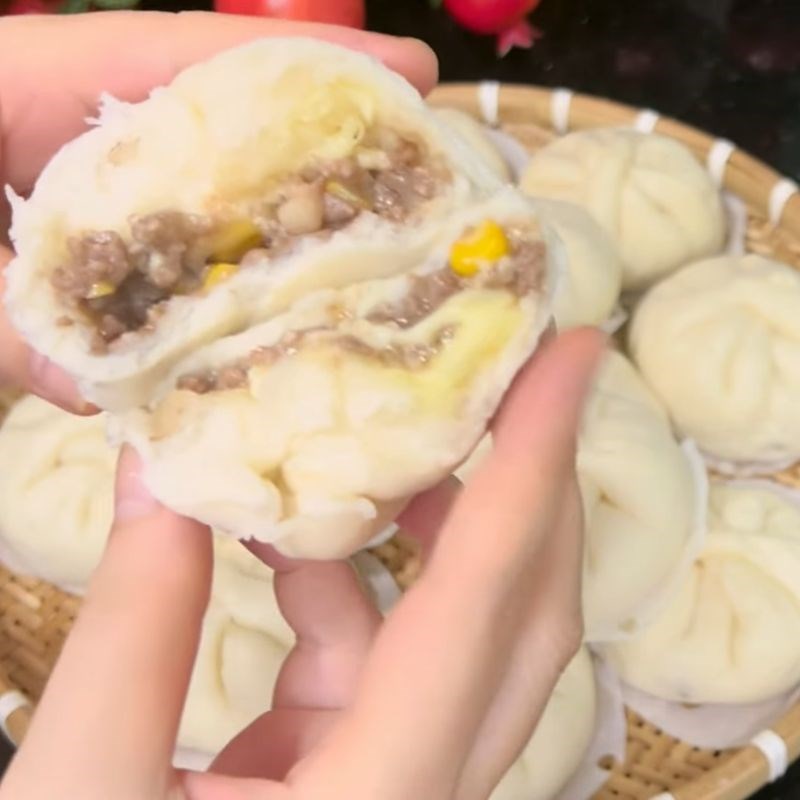 Bước 6 Thành phẩm bánh bao bò phô mai