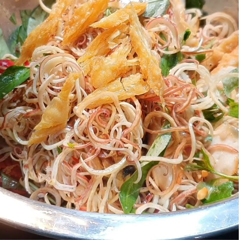 Bước 4 Trộn gỏi bắp chuối chay đậm đà gỏi bắp chuối chay