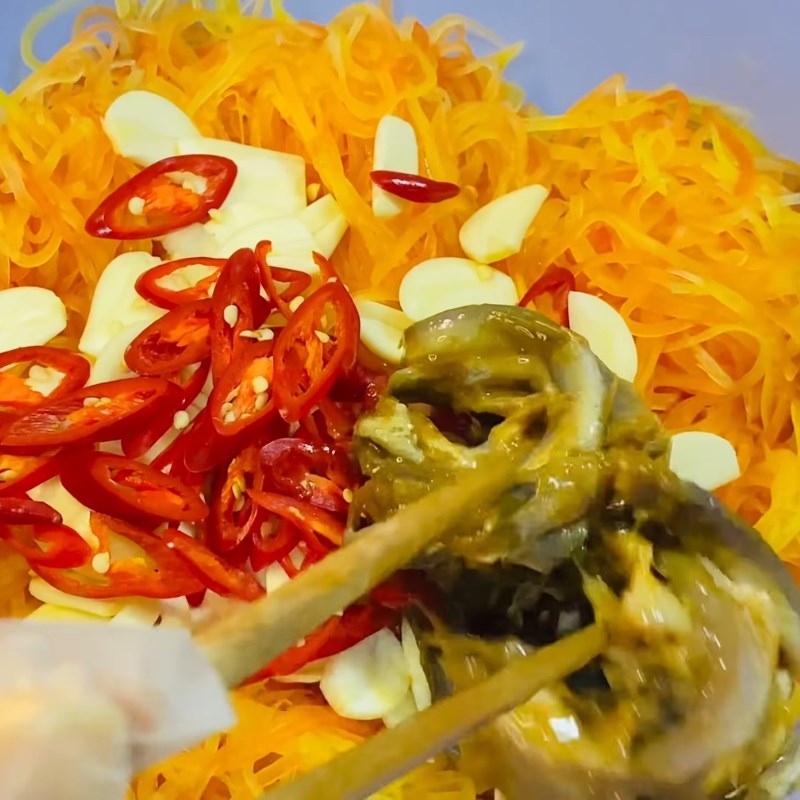 Bước 3 Trộn mắm cá linh đậm đà Mắm đu đủ cá linh