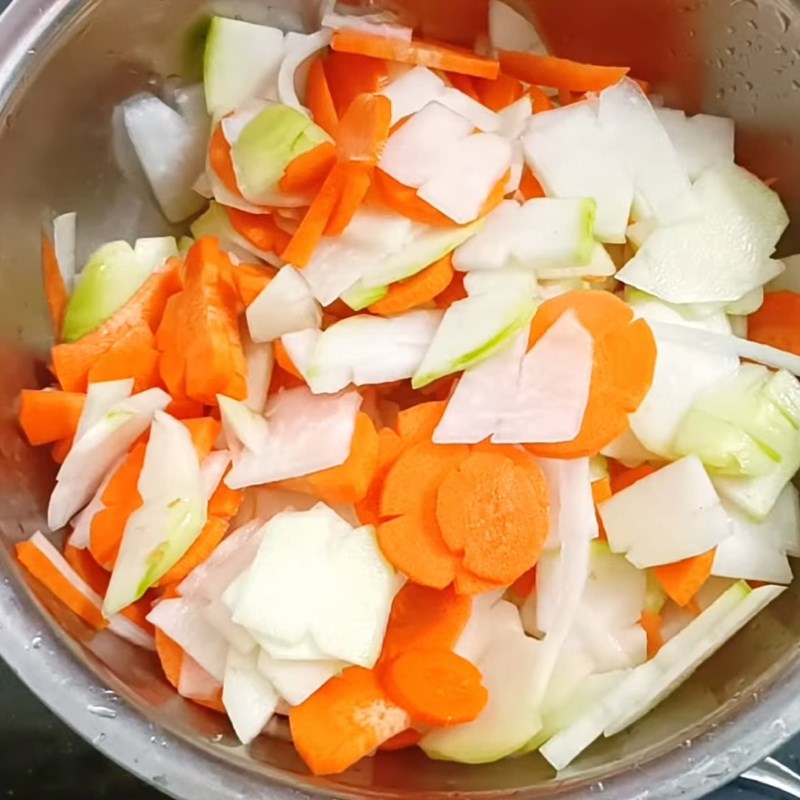 Bước 6 Trộn nộm su hào cà rốt thái miếng Nộm su hào cà rốt thái miếng