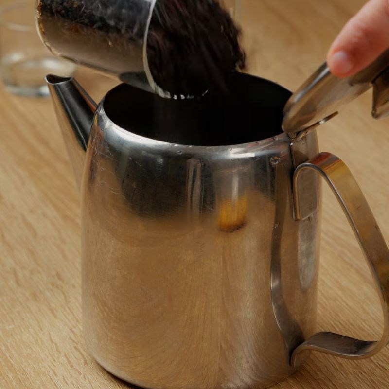 Bước 2 Ủ cốt trà đen thơm mát Trà xoài chanh leo