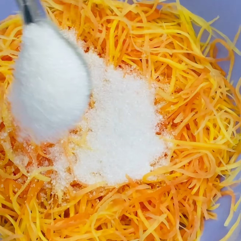 Bước 2 Ướp đường đu đủ tạo vị ngọt thanh Mắm đu đủ cá linh