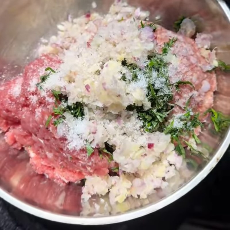 Bước 2 Ướp thịt bò đậm đà hương vị Bò lá lốt mỡ chài