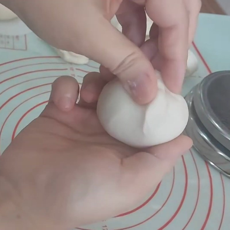 Bước 1 Vo tròn, tạo hình bánh bao và ủ bánh Bánh bao trắng