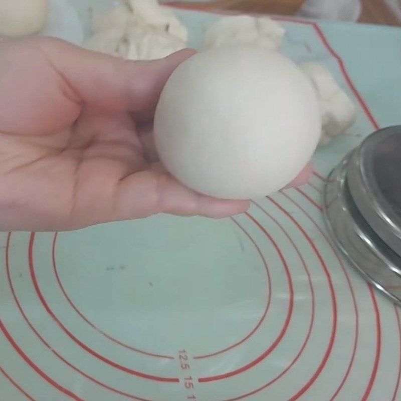 Bước 1 Vo tròn, tạo hình bánh bao và ủ bánh Bánh bao trắng