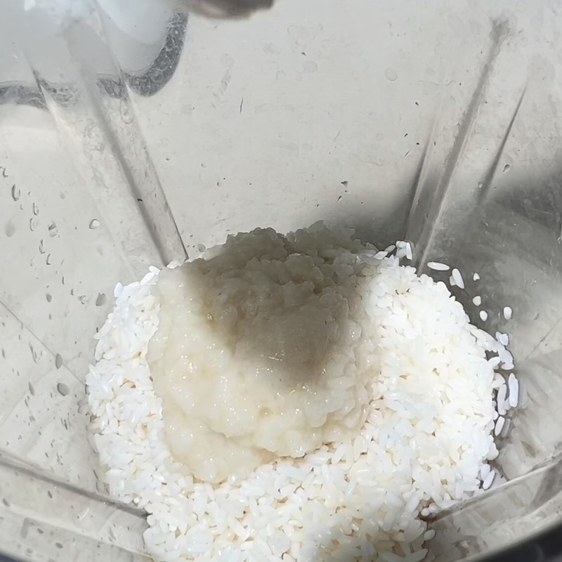 Bước 2 Xay bột gạo nước cốt dừa Bánh bò truyền thống