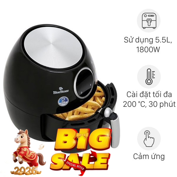 Nồi chiên không dầu BlueStone AFB-5876 5.5 lít