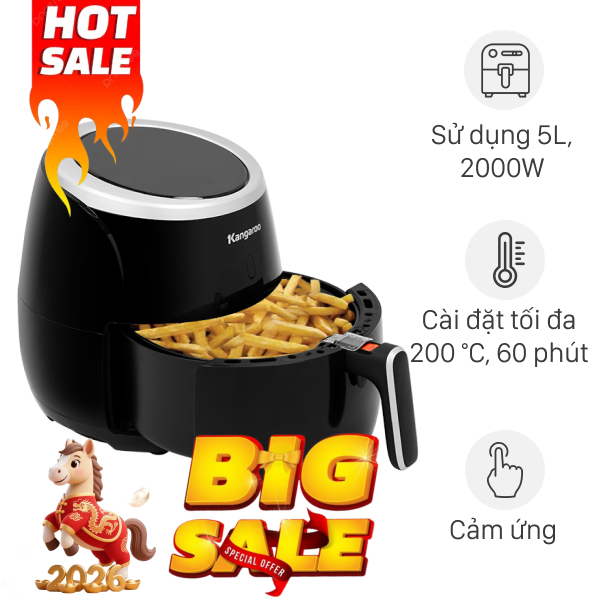 Nồi chiên không dầu Kangaroo 5 lít KG52AF1A
