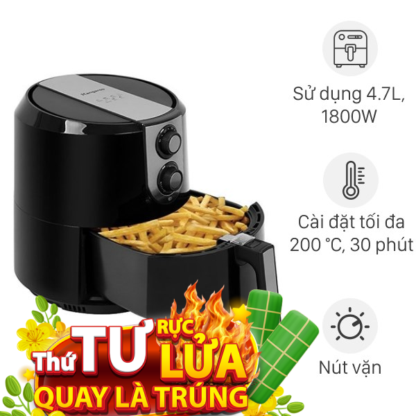 Nồi chiên không dầu Kangaroo 5.2 lít KG55AF1