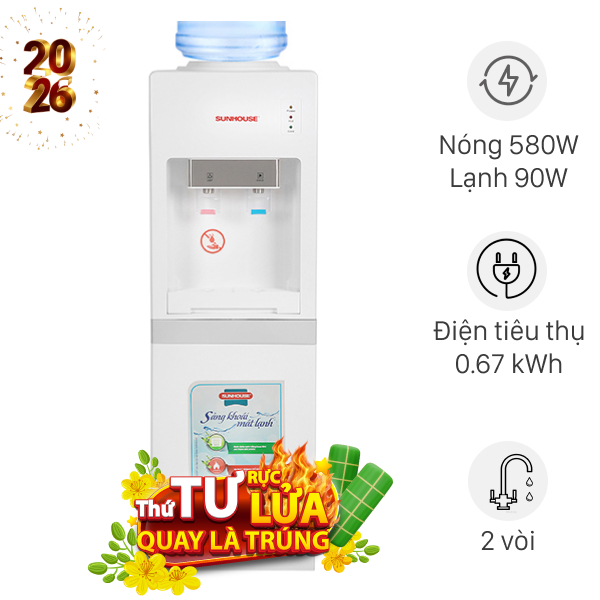 Cây nước nóng lạnh Sunhouse SHD9612 670W